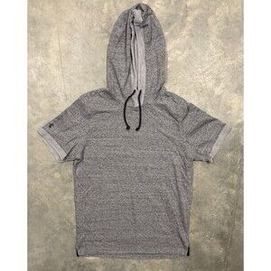 Under Armour Terry Cloth Men's Short Sleeve Hoodie Heather Gray Small Loose